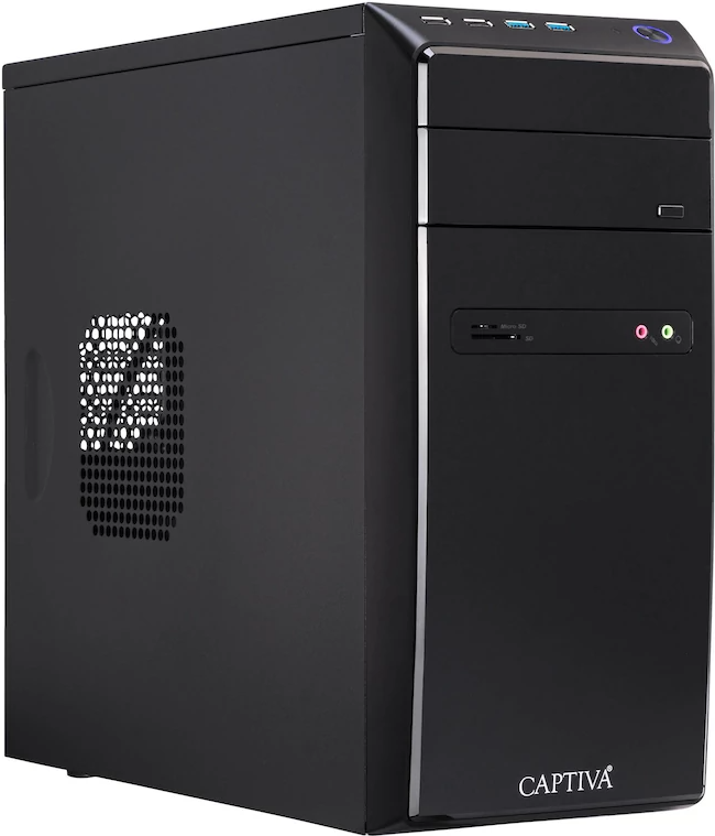 Captiva I65-508 PC DDR4-SDRAM i5-11400 Tower Intel® Core i5 Prozessoren der 11. Generation 16 GB 1000 GB SSD Schwarz (65508) von Captiva