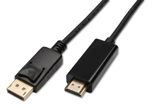 Captiva Kabel Displayport zu HDMI schwarz 4K 60Hz 2m HighSpeed DP zu HDMI von Captiva