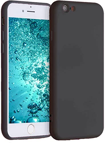CAPTOR Bunte Schutzhülle für iPhone 7/8 / SE 2020 2022, weiche TPU-Silikonhülle mit Mikrofaser, hochwertiger Schutz mit erhöhter Kante für Bildschirm und Kamera (schwarz) von Captor