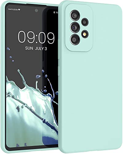 CAPTOR Handyhülle, Farbige Schutzhülle aus flüssigem Silikon für Samsung Galaxy A53 5G, hohe Qualität mit erhöhtem Rand für Bildschirm und Kameraschutz, dünn, weich, mit Mikrofaser innen (mintgrün) CAPTOR Handyhülle, Farbige Schutzhülle aus flüssigem Silikon für Samsung Galaxy A53 5G, hohe Qualität mit erhöhtem Rand für Bildschirm und Kameraschutz, dünn, weich, mit Mikrofaser innen (mintgrün) von Captor