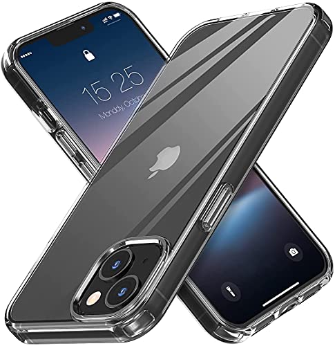 CAPTOR Transparente Handyhülle für iPhone 13 (6,1 Zoll), TPU-Silikon, flexibel, weich, hochwertig, mit erhöhtem Rand für Bildschirm und Kamera von Captor