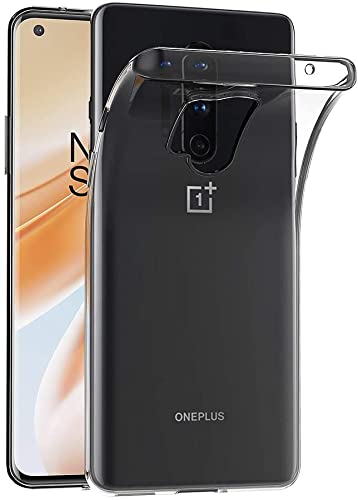 CAPTOR Transparente Schutzhülle für Oneplus 8 Pro, TPU-Silikon, flexibel, weich und dünn, hoher Schutz mit erhöhtem Rand für Bildschirm und Kamera von Captor