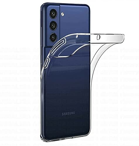 CAPTOR Transparente Schutzhülle, Durchsichtige Handyhülle für Samsung Galaxy S21 FE, TPU-Silikon, flexibel, weich und dünn, hochwertiger Kameraschutz mit erhöhtem Rand für Bildschirm und Kamera von Captor