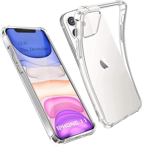 Captor Stoßfeste transparente Hülle für iPhone 11, weiche und dünne flexible Silikon-TPU-Hülle, hochwertiger Kameraschutz mit erhöhtem Rand für Bildschirm und Kamera Captor Stoßfeste transparente Hülle für iPhone 11, weiche und dünne flexible Silikon-TPU-Hülle, hochwertiger Kameraschutz mit erhöhtem Rand für Bildschirm und Kamera von Captor