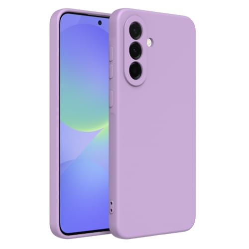 Captor Bunte Schutzhülle aus flüssigem Silikon für Samsung Galaxy A36 5G, hohe Qualität mit erhöhtem Rand für Bildschirm und Kameraschutz mit Mikrofaser innen (lila lila) von Captor