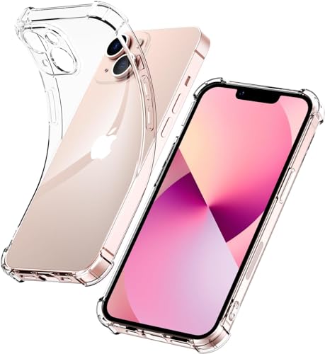 Captor Schutzhülle für iPhone 14 Plus, transparent, stoßfest, weiches Silikon, TPU-Stoßfänger, zur Stoßdämpfung von Captor