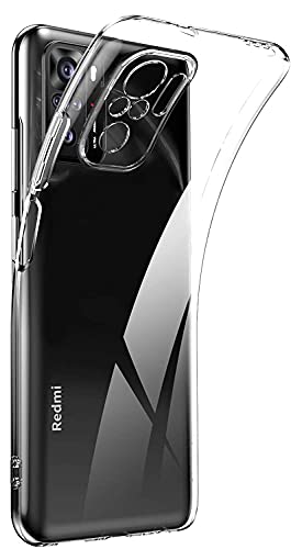 Captor Transparente Handyhülle Schutzhülle für Xiaomi Redmi Note 10 / 10S, TPU-Silikon, flexibel, weich, dünn, hoher Schutz mit erhöhtem Rand für Bildschirm und Kamera (transparent) von Captor