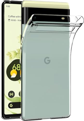Captor Transparente Handyhülle für Google Pixel 6, TPU-Silikon, flexibel, weich und dünn, hochwertiger Kameraschutz mit erhöhtem Rand für Bildschirm und Kamera Captor Transparente Handyhülle für Google Pixel 6, TPU-Silikon, flexibel, weich und dünn, hochwertiger Kameraschutz mit erhöhtem Rand für Bildschirm und Kamera von Captor