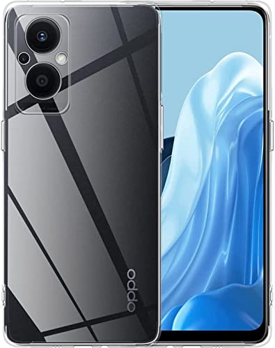 Captor Transparente Handyhülle für Oppo Reno 8 Lite 5G, TPU-Schutzhülle aus weichem und dünnem Silikon, hohe Qualität mit erhöhter Kante für Bildschirm und Kameraschutz von Captor