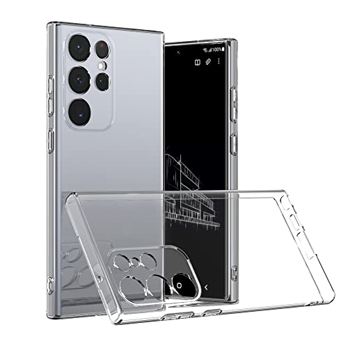 Captor Transparente Handyhülle für Samsung Galaxy S23 Ultra, TPU-Schutzhülle aus flexiblem Silikon, weich und dünn, hochwertiger Kameraschutz mit erhöhter Kante für Bildschirm und Kamera Captor Transparente Handyhülle für Samsung Galaxy S23 Ultra, TPU-Schutzhülle aus flexiblem Silikon, weich und dünn, hochwertiger Kameraschutz mit erhöhter Kante für Bildschirm und Kamera von Captor