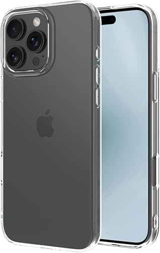 Captor Transparente Schutzhülle für Apple iPhone 16 Pro, TPU-Silikon, flexibel, weich und dünn, Schutz mit erhöhtem Rand für Bildschirm und Kamera (erhöhte Kanten) von Captor