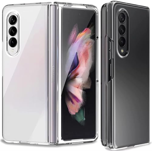 Captor Transparente Schutzhülle für Samsung Galaxy Z Fold 3 5G, harte und dünne Silikonhülle, hochwertiger Schutz mit erhöhtem Rand für Bildschirm und Kamera von Captor