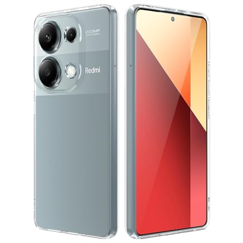 Captor Transparente Schutzhülle für Xiaomi Redmi Note 13 4G, TPU-Schutzhülle aus flexiblem Silikon, weich und dünn, mit erhöhtem Rand für Bildschirm und Kameraschutz von Captor