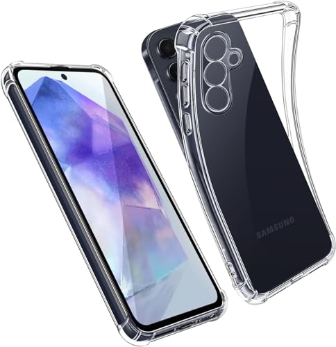 Captor Stoßfeste transparente Hülle für Samsung Galaxy A55 5G, stoßfeste weiche Flexible Silikon-TPU-Hülle, Stoßdämpfung mit Bumper Captor Stoßfeste transparente Hülle für Samsung Galaxy A55 5G, stoßfeste weiche Flexible Silikon-TPU-Hülle, Stoßdämpfung mit Bumper von Captor