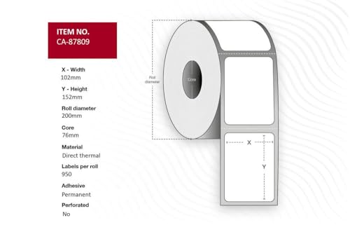 Capture Label 102 x 152 mm, Core 76 mm von Capture