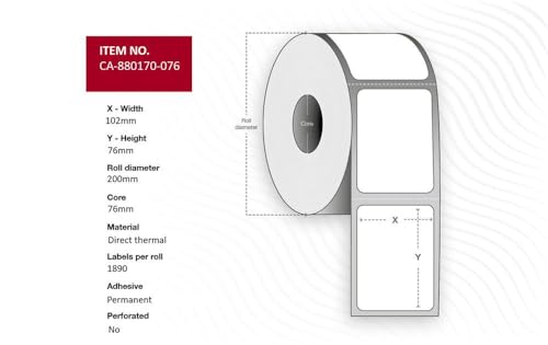 Capture Label 102 x 76 mm, Core 76 mm von Capture