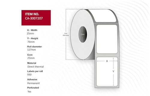 Capture Label 25 x 76 mm Adressenrollen, Kern 25 mm von Capture