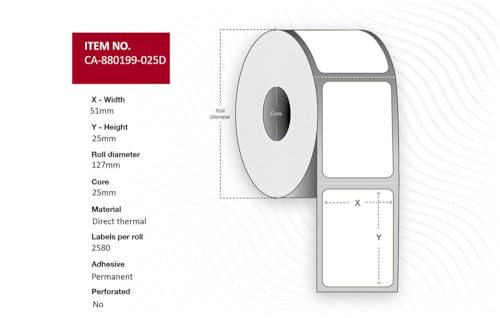 Capture Label 51 x 25 mm Adressenrollen, Kern 25 mm von Capture