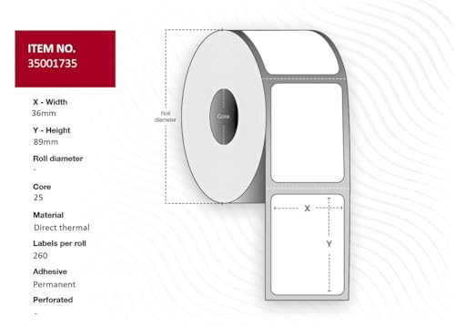 Label 36x89 - Core 25. White. von Capture