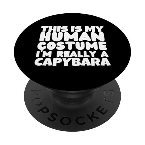 Das ist mein menschliches Kostüm Ich bin wirklich ein Capybara Halloween PopSockets Klebender PopGrip Das ist mein menschliches Kostüm Ich bin wirklich ein Capybara Halloween PopSockets Klebender PopGrip von Capybara Birthday Decorations Designs