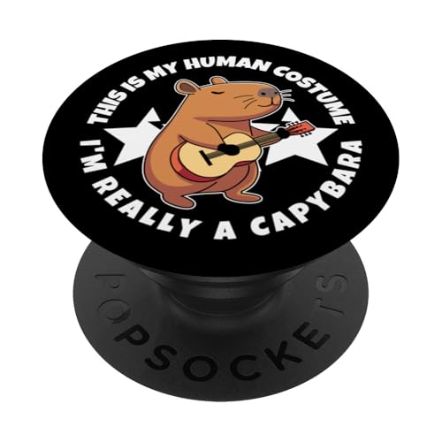 Das ist mein menschliches Kostüm Ich bin wirklich ein Capybara Halloween PopSockets Klebender PopGrip Das ist mein menschliches Kostüm Ich bin wirklich ein Capybara Halloween PopSockets Klebender PopGrip von Capybara Birthday Decorations Designs