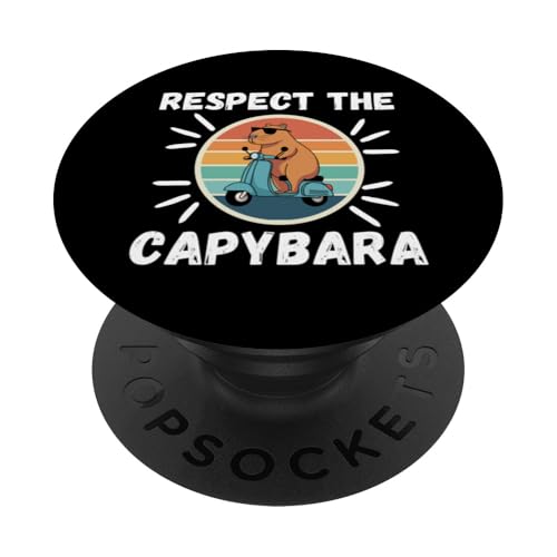 Respektiere die Capybara Funny Capybaras PopSockets Klebender PopGrip Respektiere die Capybara Funny Capybaras PopSockets Klebender PopGrip von Capybara Birthday Decorations Designs