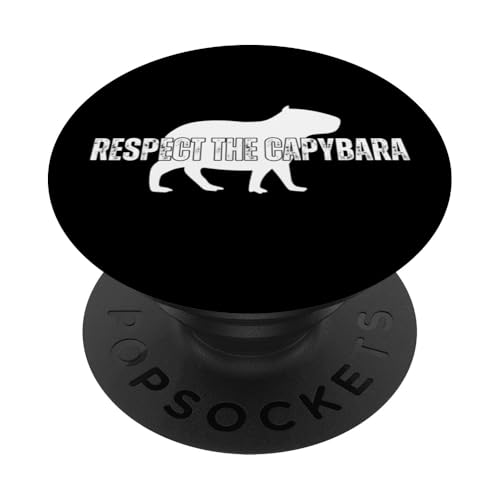 Respektiere die Capybara Funny Capybaras PopSockets Klebender PopGrip Respektiere die Capybara Funny Capybaras PopSockets Klebender PopGrip von Capybara Birthday Decorations Designs