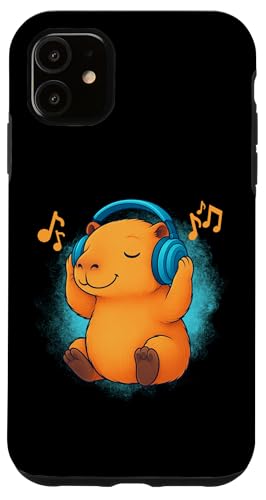 DJ Capybara Kopfhörer Musikliebhaber Hülle für iPhone 11 DJ Capybara Kopfhörer Musikliebhaber Hülle für iPhone 11 von Capybara Lover Tees Co.
