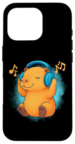 DJ Capybara Kopfhörer Musikliebhaber Hülle für iPhone 16 Pro von Capybara Lover Tees Co.