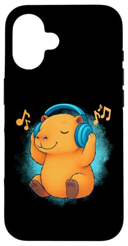 DJ Capybara Kopfhörer Musikliebhaber Hülle für iPhone 16 DJ Capybara Kopfhörer Musikliebhaber Hülle für iPhone 16 von Capybara Lover Tees Co.
