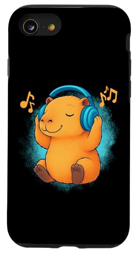 DJ Capybara Kopfhörer Musikliebhaber Hülle für iPhone SE (2020) / 7 / 8 von Capybara Lover Tees Co.