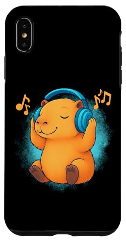 DJ Capybara Kopfhörer Musikliebhaber Hülle für iPhone XS Max von Capybara Lover Tees Co.