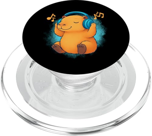 DJ Capybara Kopfhörer Musikliebhaber PopSockets PopGrip für MagSafe DJ Capybara Kopfhörer Musikliebhaber PopSockets PopGrip für MagSafe von Capybara Lover Tees Co.