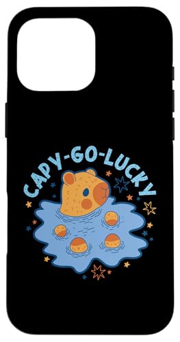 Capybara: Capy-Go-Lucky Hülle für iPhone 16 Pro Max Capybara: Capy-Go-Lucky Hülle für iPhone 16 Pro Max von Capybara Rodent Cute Animal Designs
