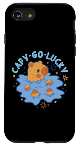 Capybara: Capy-Go-Lucky Hülle für iPhone SE (2020) / 7 / 8 von Capybara Rodent Cute Animal Designs