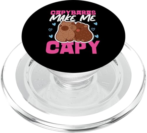 Capybara: Capybaras Make Me Capy PopSockets PopGrip für MagSafe Capybara: Capybaras Make Me Capy PopSockets PopGrip für MagSafe von Capybara Rodent Cute Animal Designs