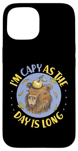 Capybara: Ich bin Capy, weil der Tag lang ist Hülle für iPhone 15 Capybara: Ich bin Capy, weil der Tag lang ist Hülle für iPhone 15 von Capybara Rodent Cute Animal Designs