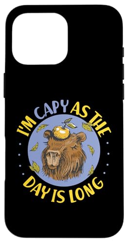 Capybara: Ich bin Capy, weil der Tag lang ist Hülle für iPhone 16 Pro Max Capybara: Ich bin Capy, weil der Tag lang ist Hülle für iPhone 16 Pro Max von Capybara Rodent Cute Animal Designs