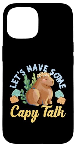 Capybara: Lass uns etwas Capy Talk führen Hülle für iPhone 15 Capybara: Lass uns etwas Capy Talk führen Hülle für iPhone 15 von Capybara Rodent Cute Animal Designs
