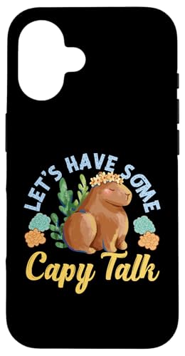 Capybara: Lass uns etwas Capy Talk führen Hülle für iPhone 16 Capybara: Lass uns etwas Capy Talk führen Hülle für iPhone 16 von Capybara Rodent Cute Animal Designs