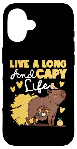 Capybara: Lebe ein langes und Capy-Leben Hülle für iPhone 16 Capybara: Lebe ein langes und Capy-Leben Hülle für iPhone 16 von Capybara Rodent Cute Animal Designs