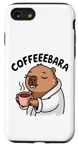 Capybara Coffee Coffeebara Tierliebhaber Zoo Jungen Mädchen Hülle für iPhone SE (2020) / 7 / 8 von CapybaraAxis1