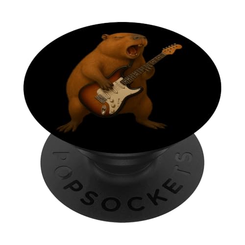 Capybara E-Gitarre Musikliebhaber Gitarristen Jungen Mädchen PopSockets Klebender PopGrip Capybara E-Gitarre Musikliebhaber Gitarristen Jungen Mädchen PopSockets Klebender PopGrip von CapybaraAxis1