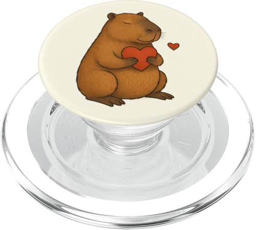Capybara Herz Valentinstag Tierliebhaber Mama Papa Kinder PopSockets PopGrip für MagSafe Capybara Herz Valentinstag Tierliebhaber Mama Papa Kinder PopSockets PopGrip für MagSafe von CapybaraAxis1