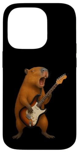 Capybara Music Lover E-Gitarre für Jungen und Mädchen Hülle für iPhone 14 Pro von CapybaraAxis1