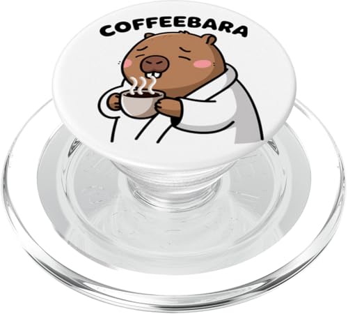 Lustige Capybara Kaffee Coffeebara Tierliebhaber Zoo Jungen Mädchen PopSockets PopGrip für MagSafe von CapybaraAxis1