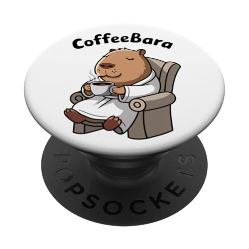 Lustige Capybara Kaffee Tierliebhaber Coffeebara Zoo Jungen Mädchen PopSockets Klebender PopGrip Lustige Capybara Kaffee Tierliebhaber Coffeebara Zoo Jungen Mädchen PopSockets Klebender PopGrip von CapybaraAxis1