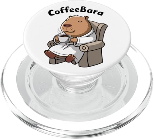 Lustige Capybara Kaffee Tierliebhaber Coffeebara Zoo Jungen Mädchen PopSockets PopGrip für MagSafe Lustige Capybara Kaffee Tierliebhaber Coffeebara Zoo Jungen Mädchen PopSockets PopGrip für MagSafe von CapybaraAxis1