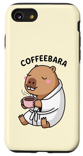 Lustige Capybara Tierliebhaber Coffeebara Kaffee Zoo Jungen Mädchen Hülle für iPhone SE (2020) / 7 / 8 von CapybaraAxis1