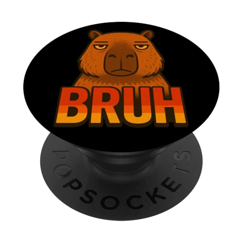 Lustiges Capybara Bruh Zoo Day für Jungen, Mädchen, Kinder PopSockets Klebender PopGrip von CapybaraAxis1